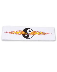 Yin Yang Flame Karate Headband