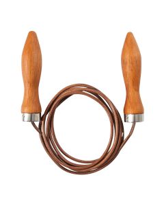 Century Martial Arts Leather Jump Rope with Wooden Handles