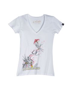 Sanbon Women's V-Neck Birds T-Shirt